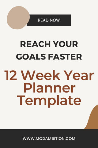 12 week year planner template