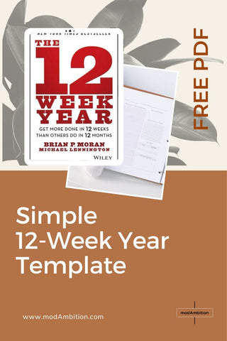 12 week year free printable template