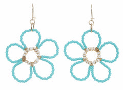turquoise flower earrings