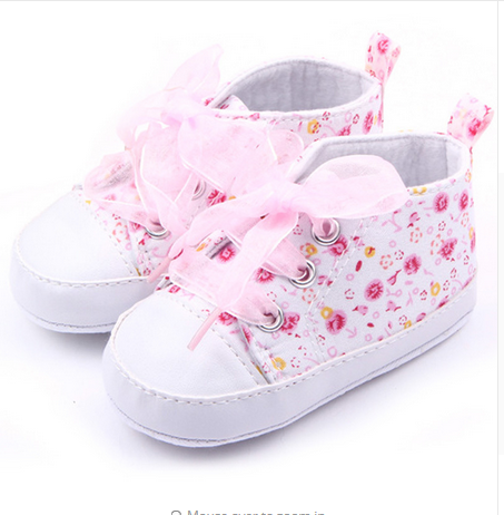 floral baby shoes