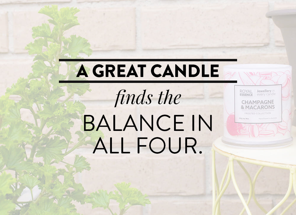 A great candle find the balance in all four.