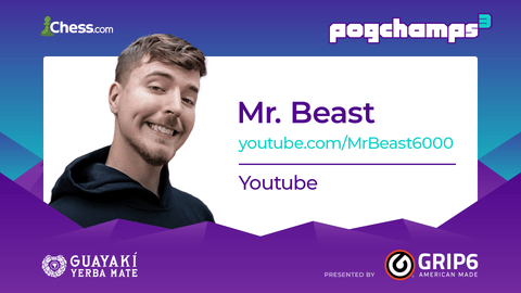 Mr Beast, a Youtube and participant in Pogchamps3