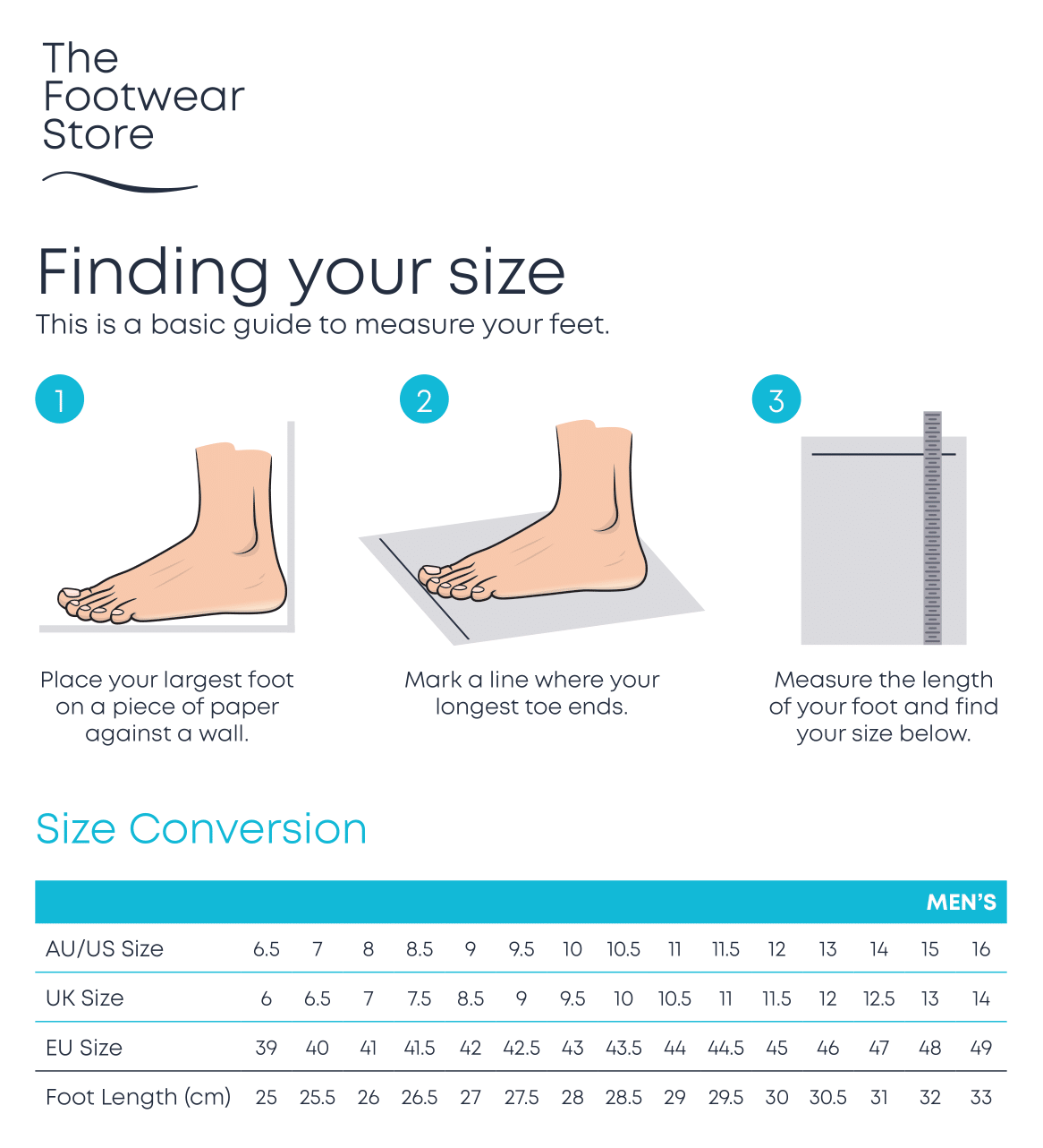 Mens size guide