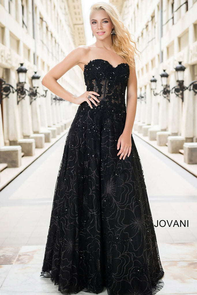 jovani black beaded dress