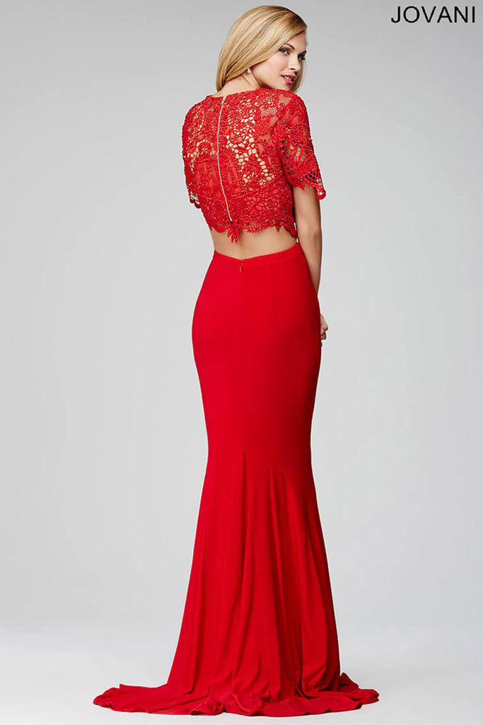 Jovani Red Two Piece Prom Dress 28428 Olga S Bridal Store