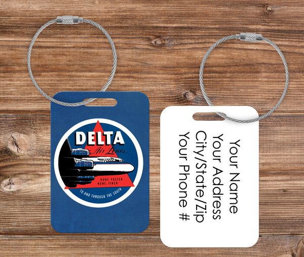 Delta Airlines (Vintage Ad) - Luggage / Bag Tag – VintageTransCo