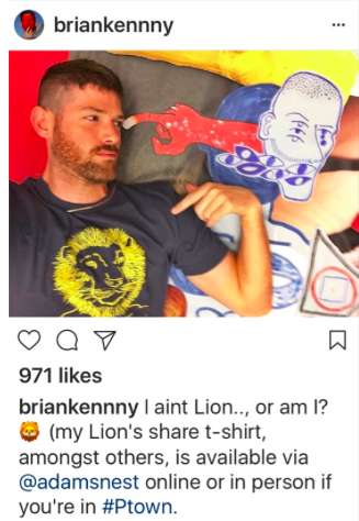 Brian Kenny Queer Artist Instagram Lion Graphic T