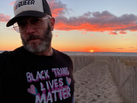 black trans lives matter t-shirt queer snapback adam singer