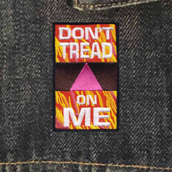 don't tread on me anonymous queer patch pink triangle