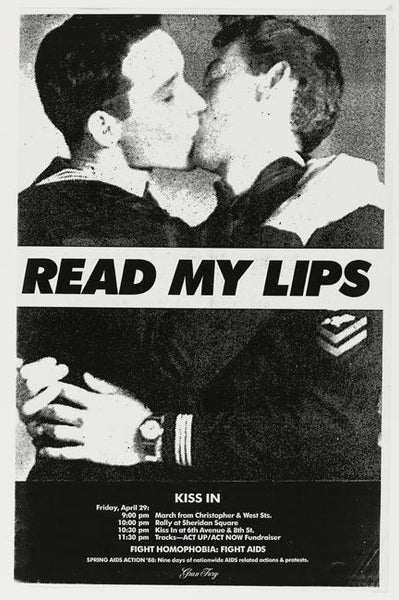 gran fury read my lips act up kiss in