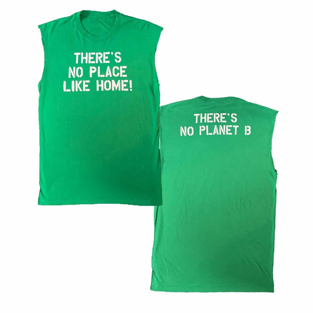 There is no planet B kelly green sleeveless T-shirt