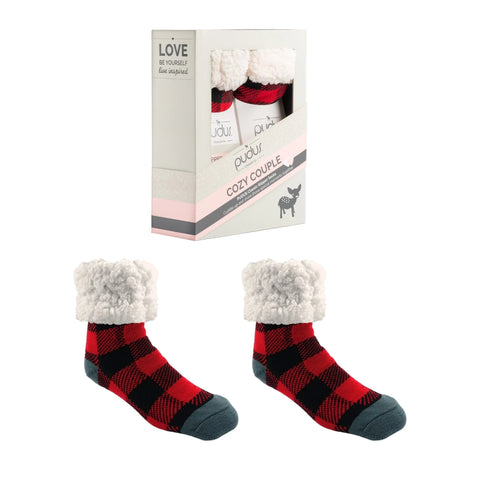 Gifts for neighbors - Cozy Couple Slipper Socks Set