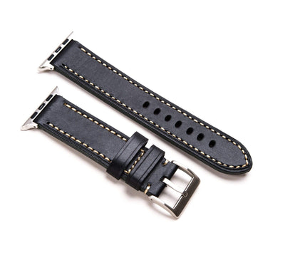 Luxury Black Leather 38/40mm Or 42/44mm Apple Watch Band