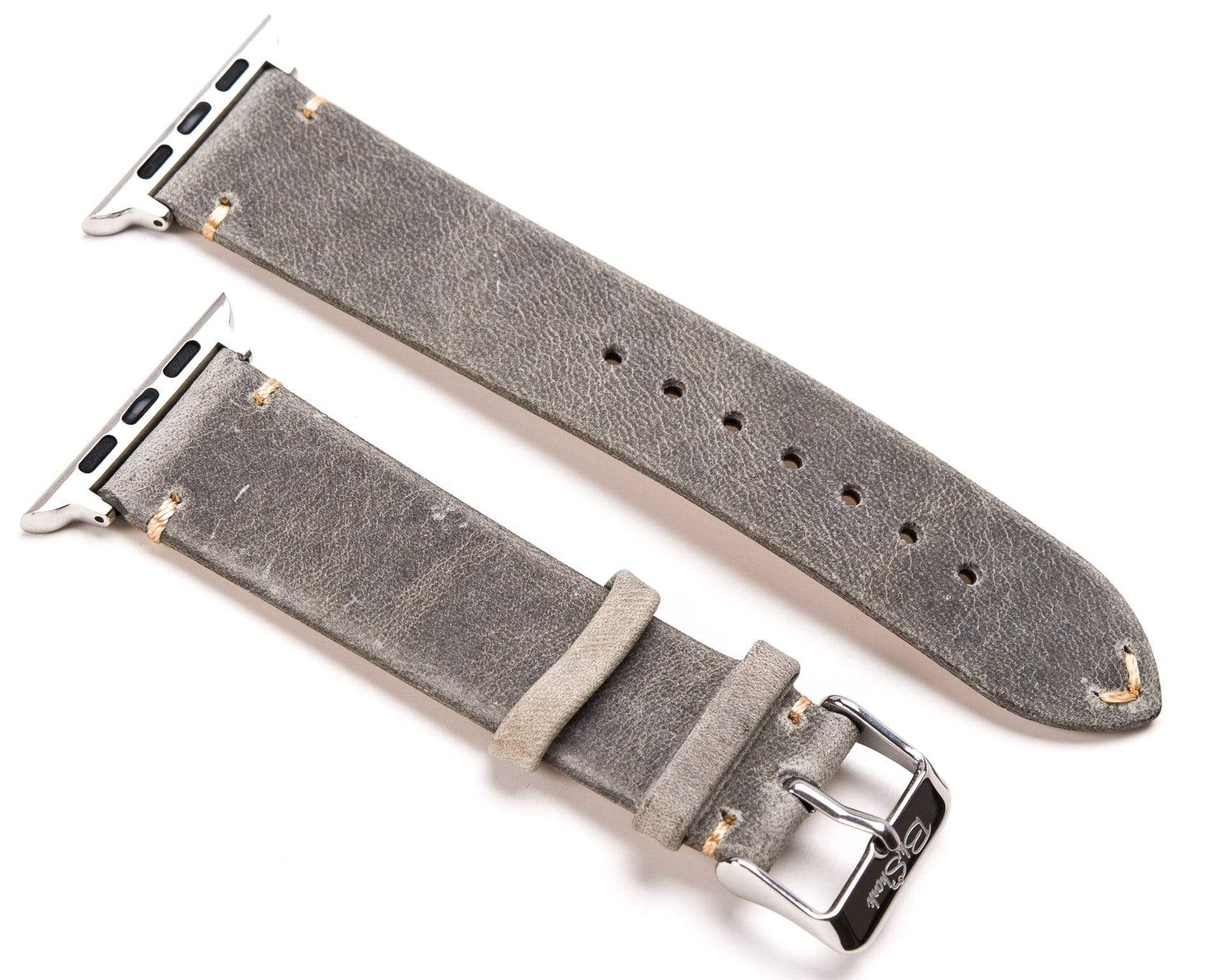 Apple Watch Band Leather Basics Vintage Gray Blushark