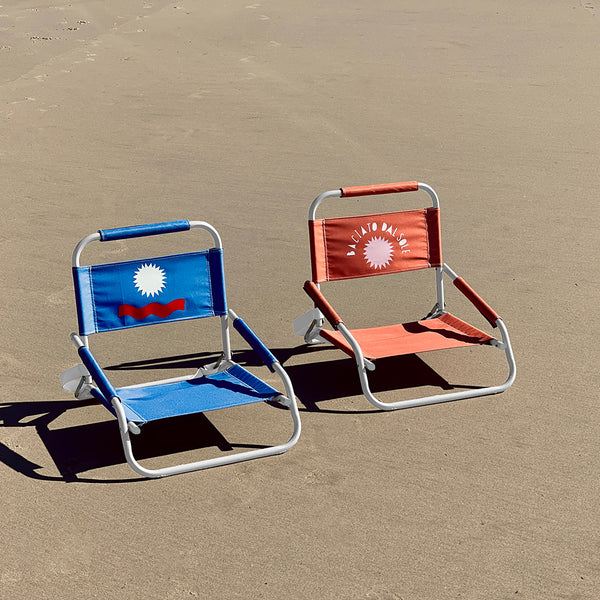 red white and blue beach chair