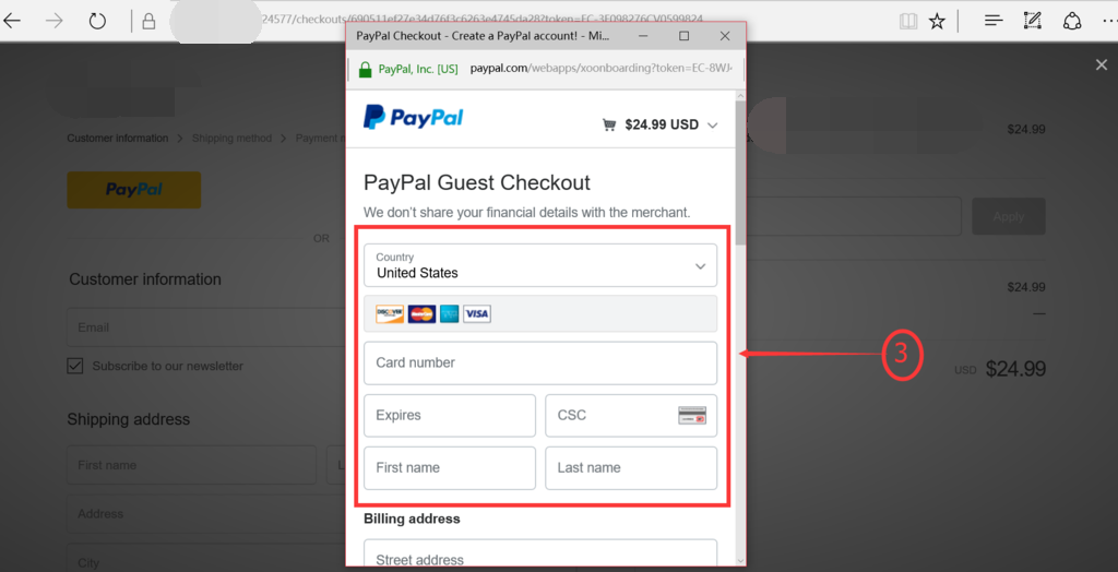 Pay Using Paypal Step 3