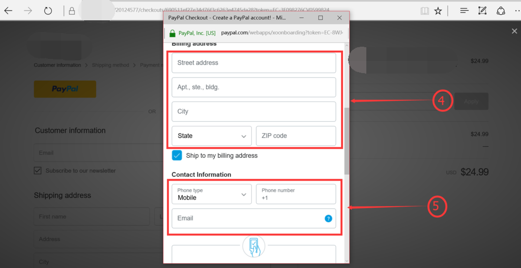 Pay Using Paypal Step 4