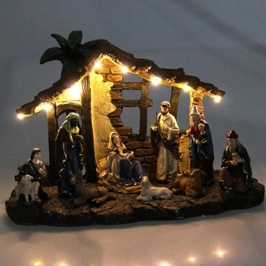 outdoor nativity sets metal