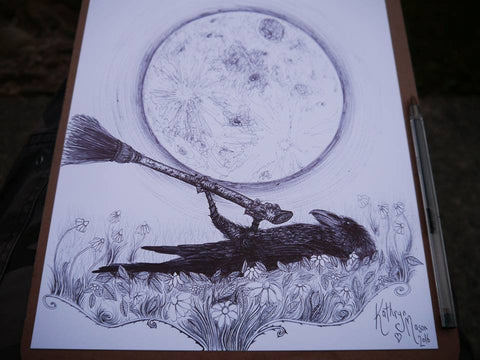 Crow illustration by Kathryn Mason