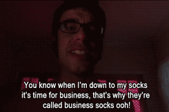 Flight of The Conchords business time gif for Kathryn Mason Art launch
