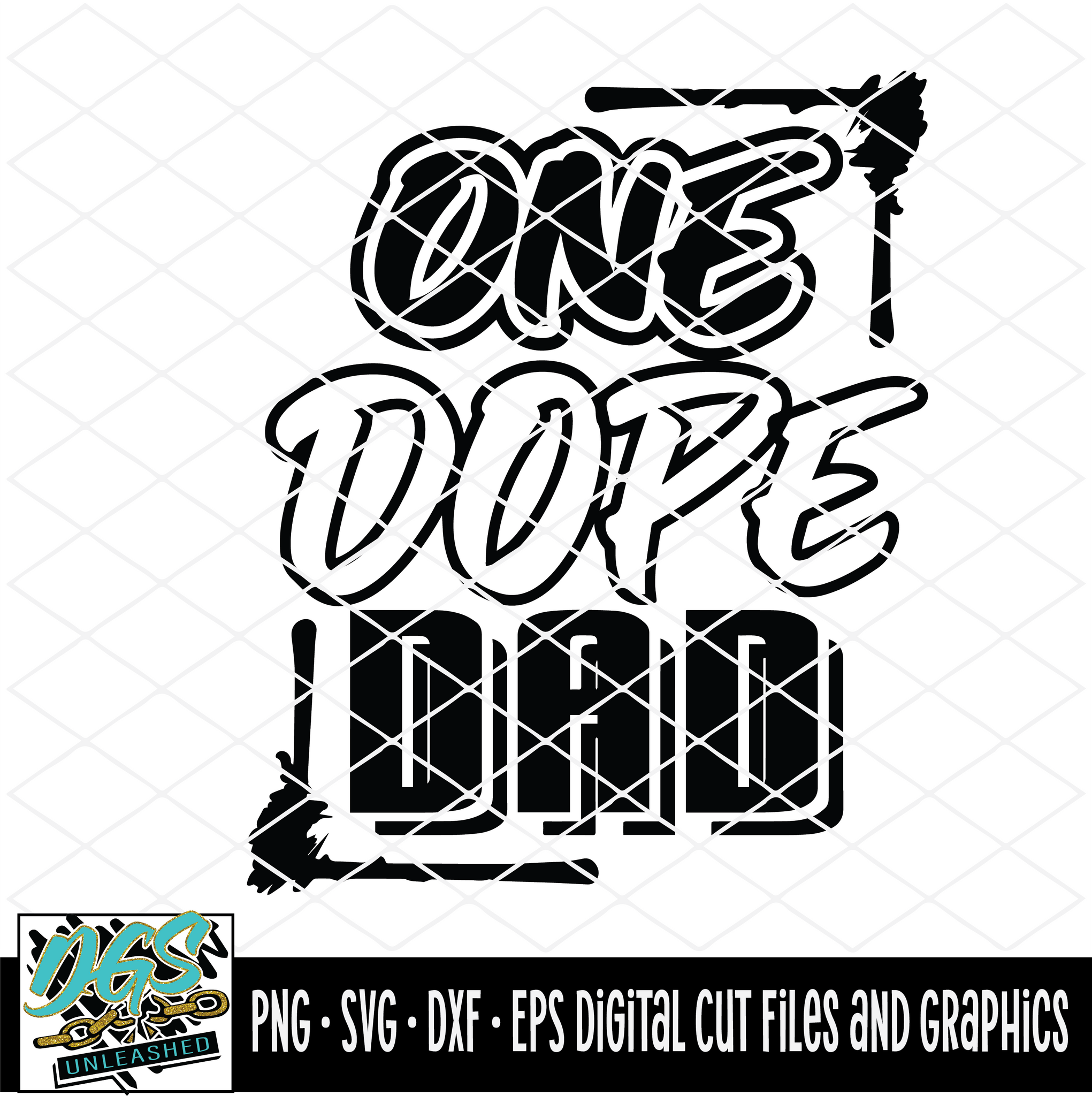 One Dope Dad SVG, DXF, PNG, and EPS Cricut-Silhouette Instant Digital