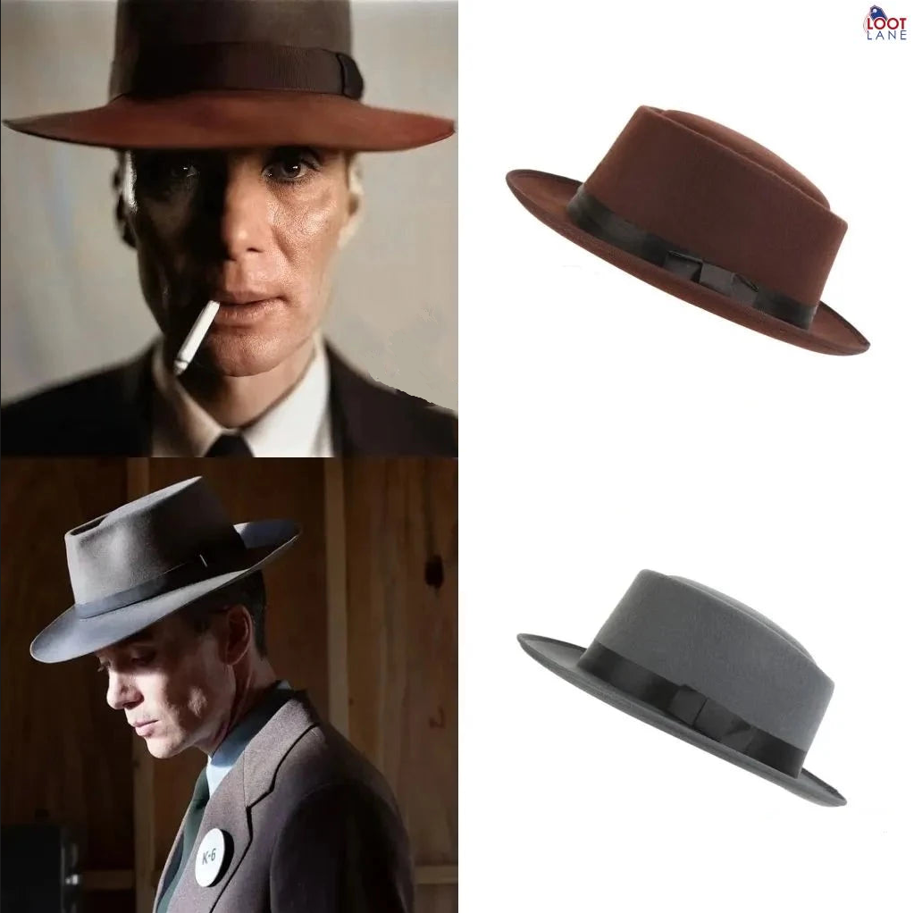 oppenheimer fedora hat wide brim