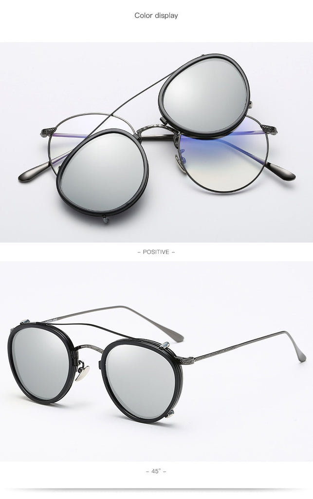 Oculos Lens Clip On Round Sunglasses – Loot Lane