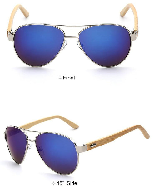 Aviator Wooden Sunglasses – Loot Lane