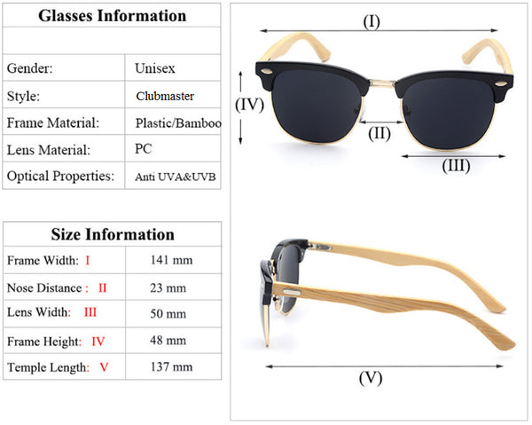 Clubmaster Wooden Sunglasses – Loot Lane