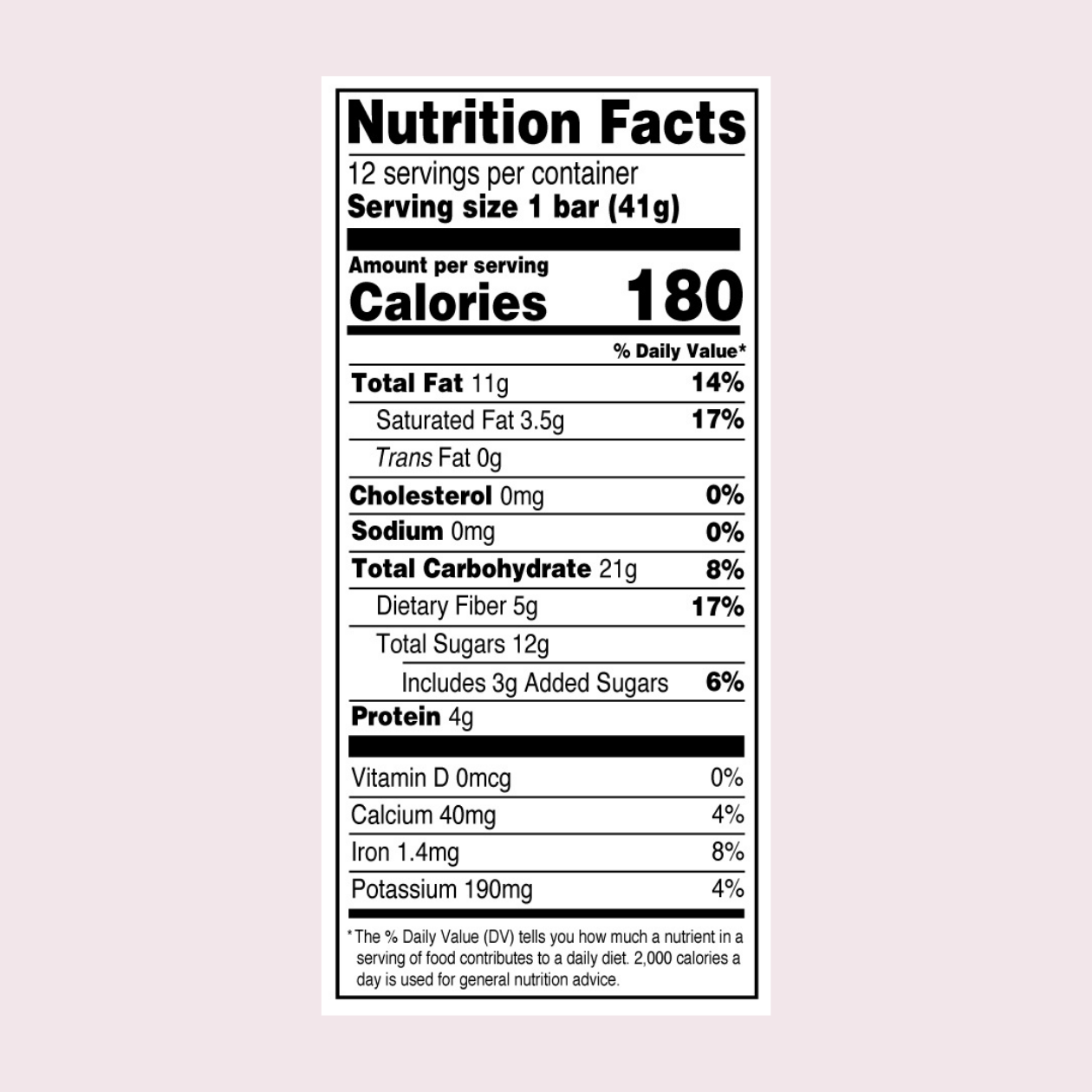 Dark Chocolate Walnut Bars nutrition values