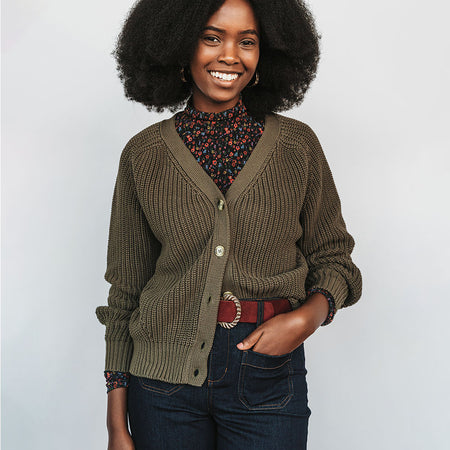 The Novel Cardigan Oatmeal – Poppy Barley