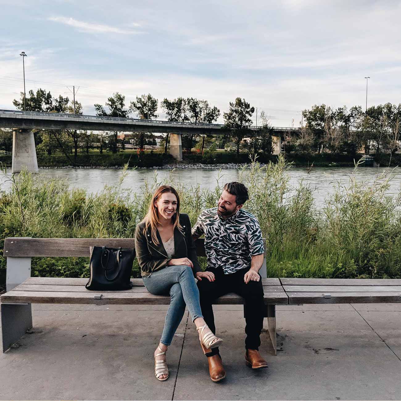 Calgary Travel Guide - Mandy and James in The Victoria Heeled Sandal and London Chelsea Boot - Poppy Barley