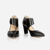 The Meghan Cutout - black leather women's pointed toe heel - Poppy Barley