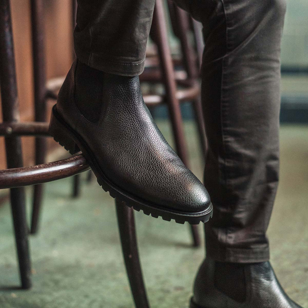 The Nelson Chelsea Boot Black Pebble – Poppy Barley