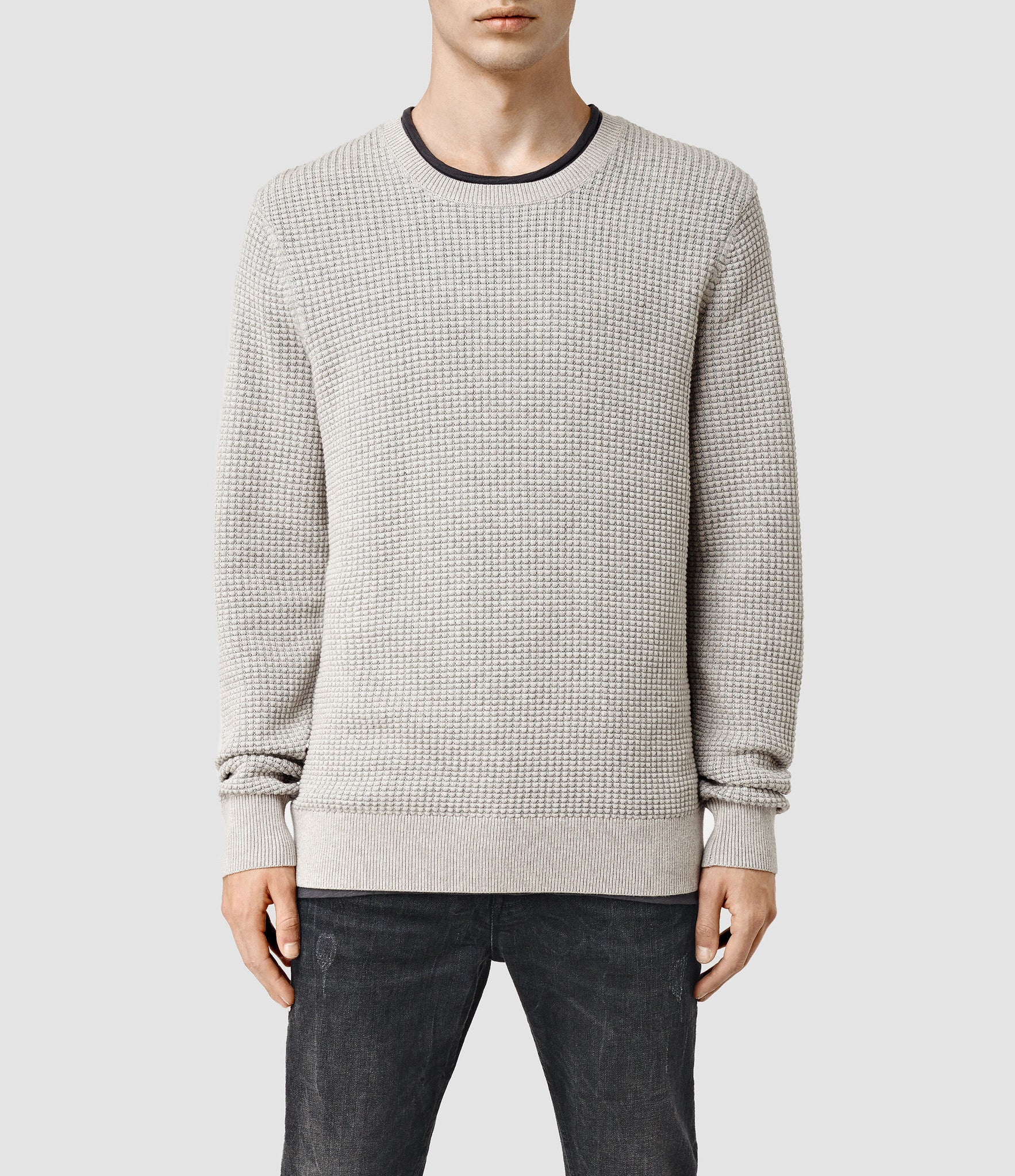 Product: Rye Crew Jumper - Taupe Marl / S