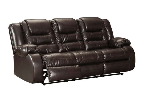 Ashley 79307 Vacherie Reclining Sofa & Loveseat w/Console Chocolate ...