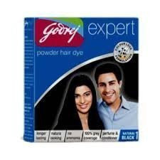Natural Black Powder Godrej Expert Original Hair Color Box Packaging  Size 18 G