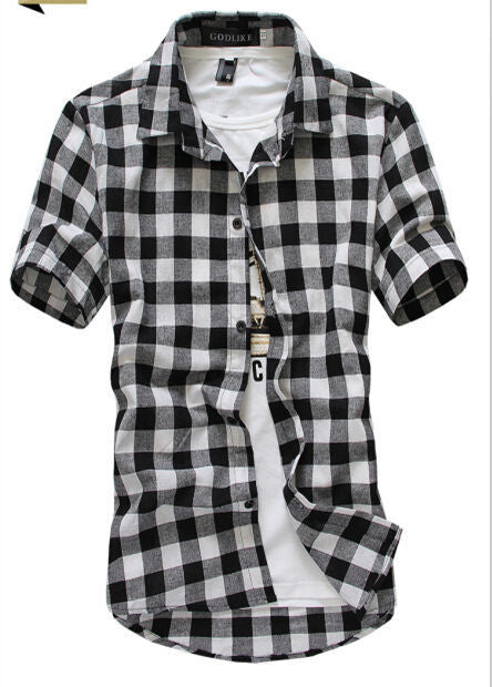 Red And Black Plaid Shirt Men Shirts 2016 New Summer Fashion Chemise H ...