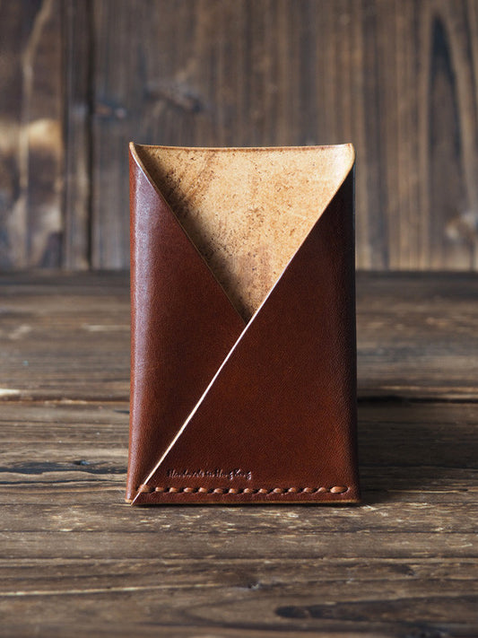 Business Card Holder / Wallet Whiskey Barrel Brown