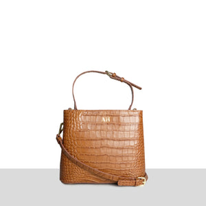 tan croc bag