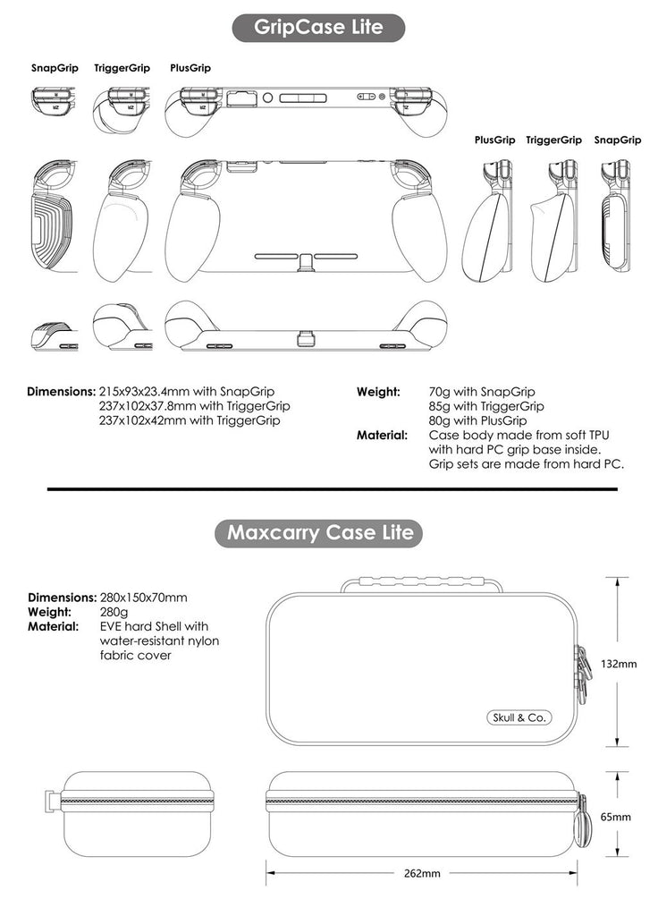 Skull & Co. GripCase Lite Bundle GRIPCASE Lite