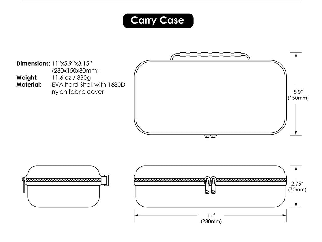 MaxCarry Case Dimensions