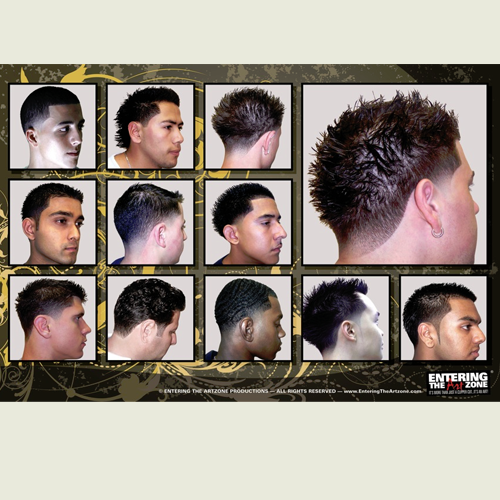 Contemporary 2 Set Haircut Chart Clipper Cut Posters