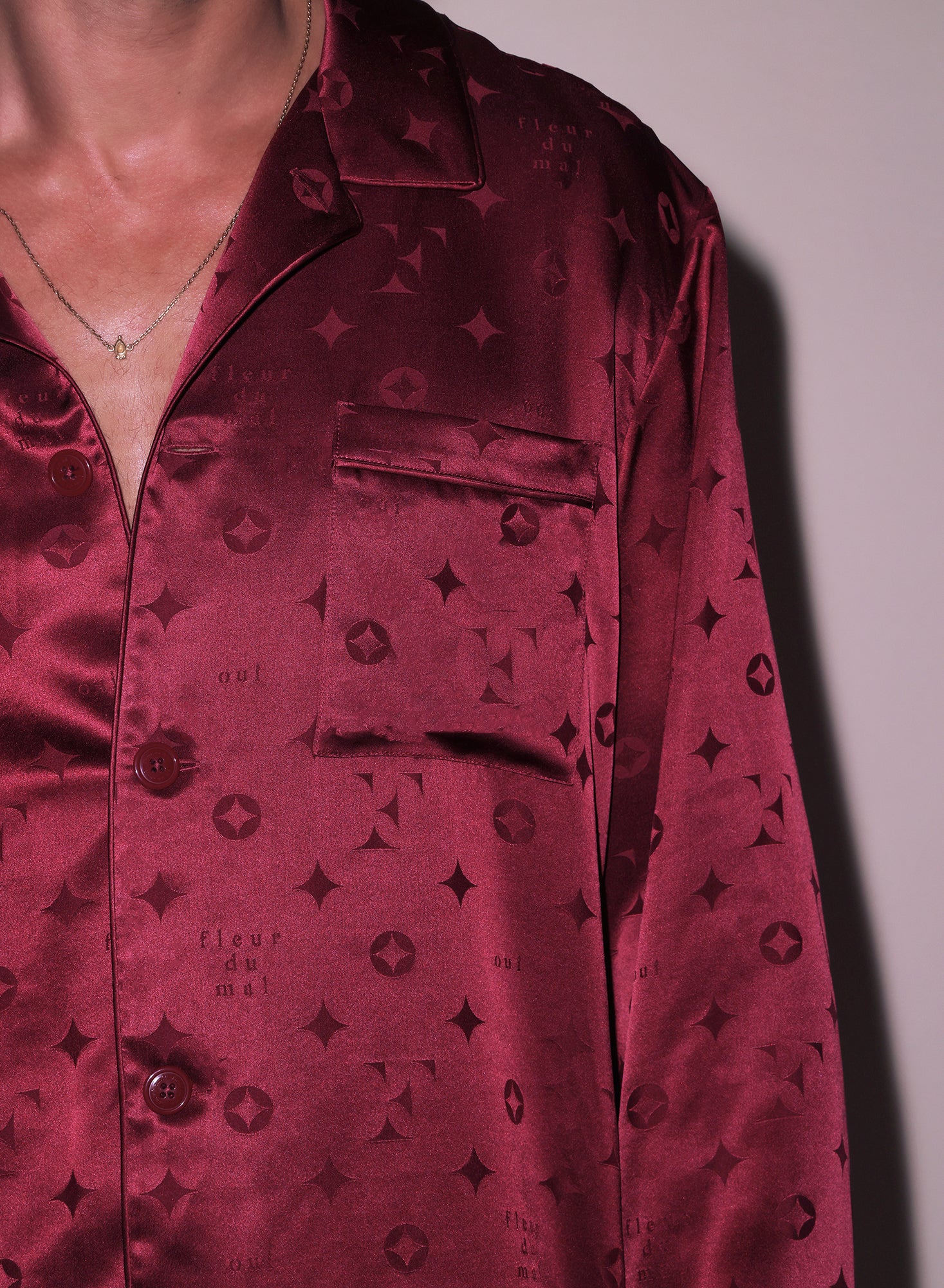 Men's Silk Jacquard PJ Top