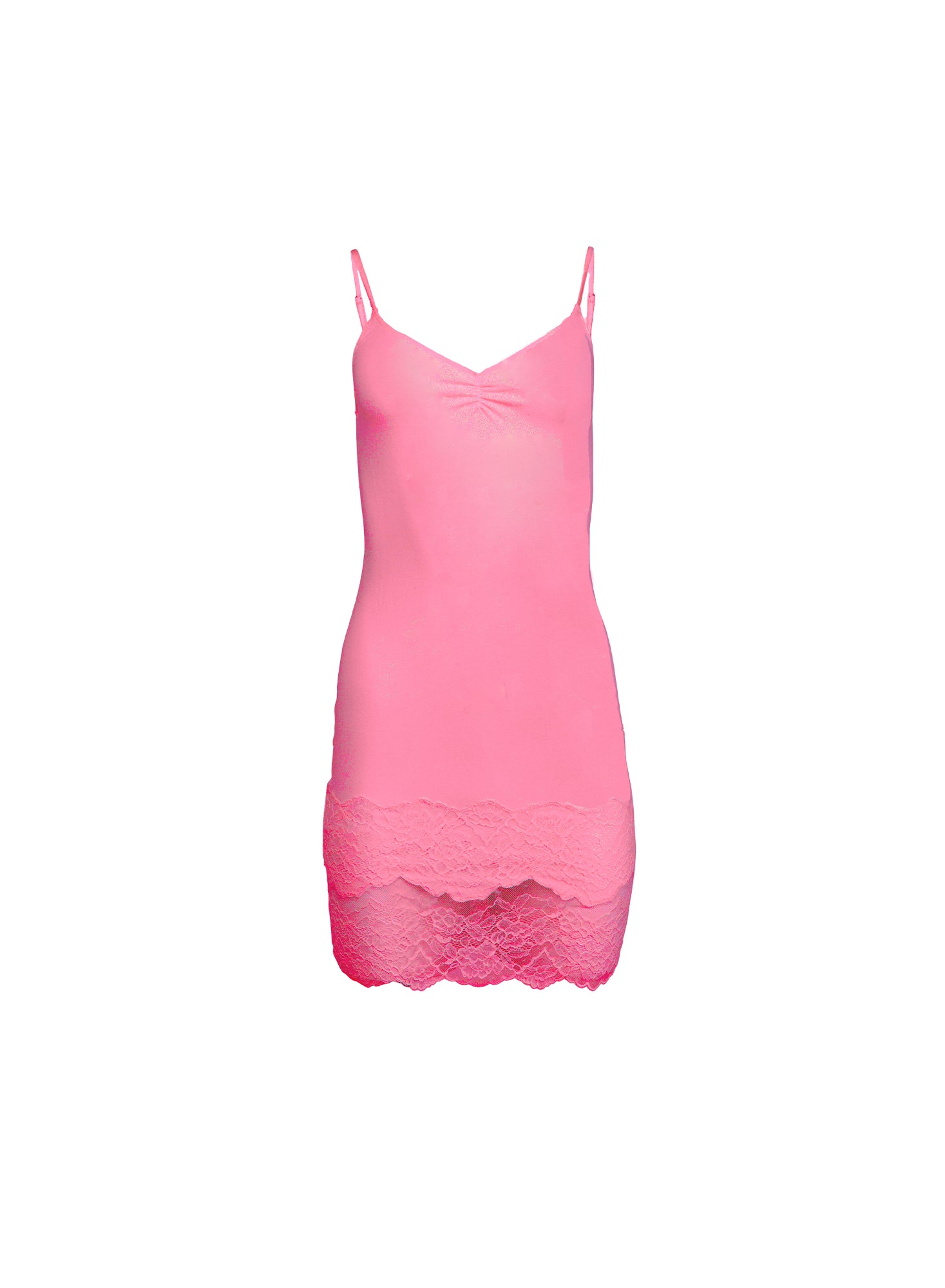 Shop Fleur Du Mal Organic Cotton Slip Dress In Pink Cadillac