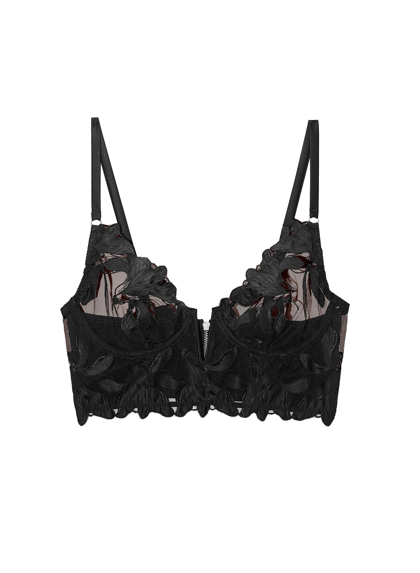 Lily Embroidery Longline Demi Bra