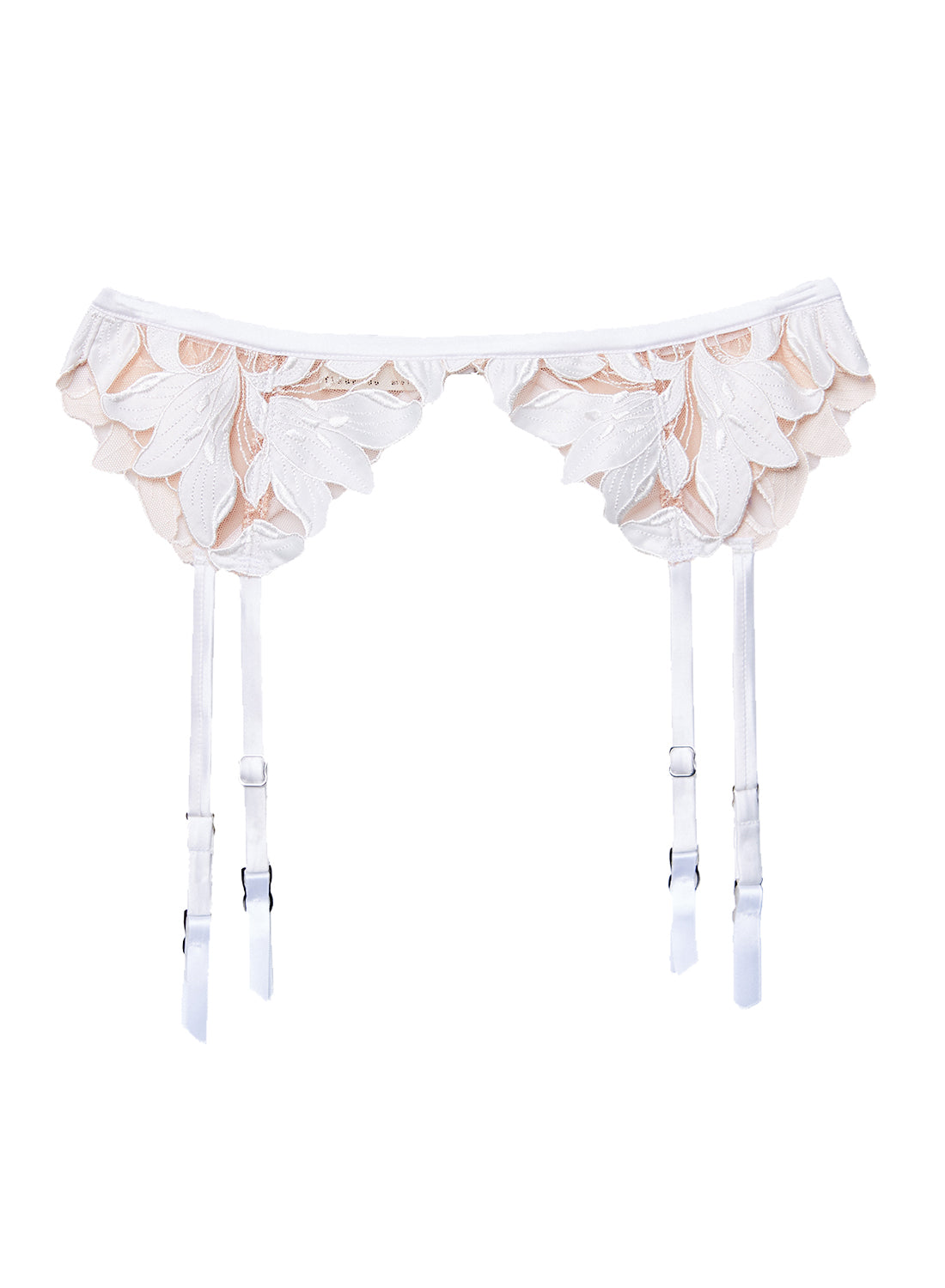 Lily Embroidery Garter Belt