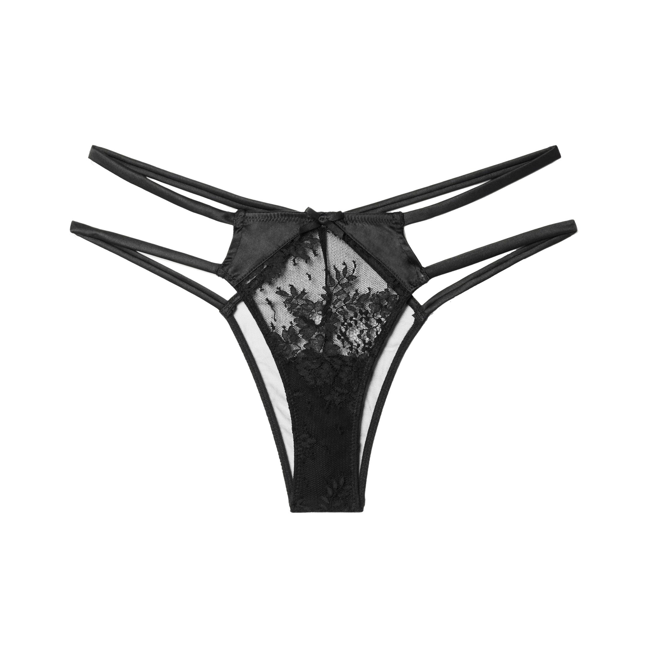 Frankie Lace Strappy Tanga | Fleur du Mal