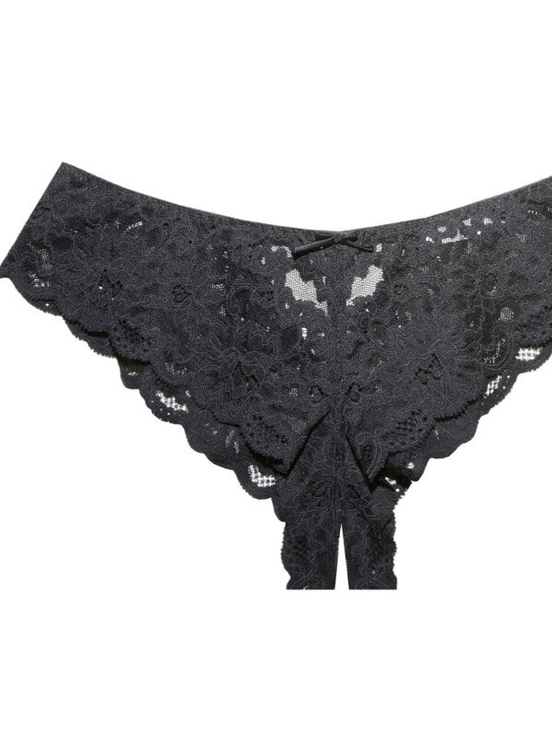 Charlotte Lace Crotchless Panty | Fleur du Mal