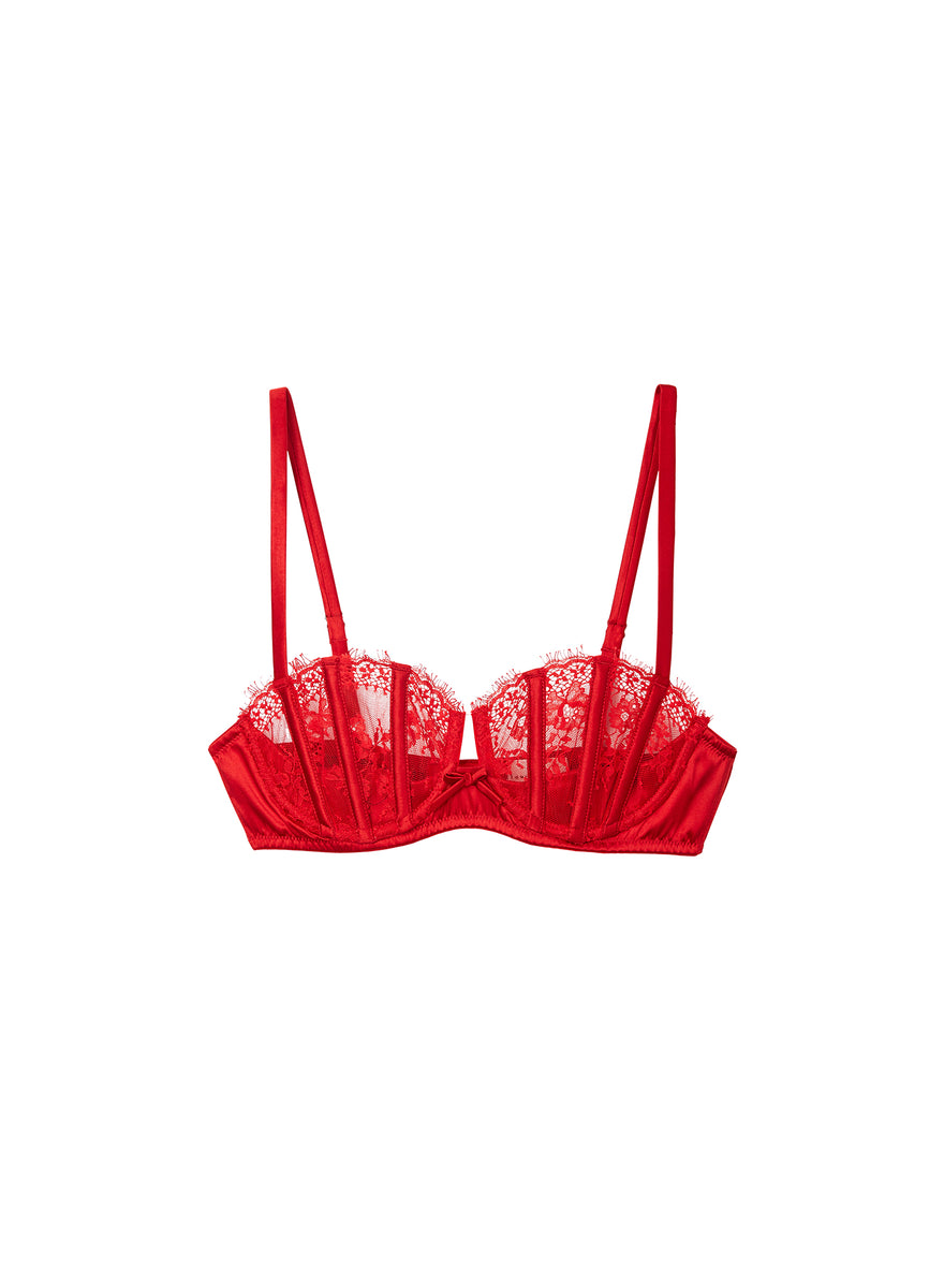 Frankie Lace Boned Balconette Bra | Fleur du Mal